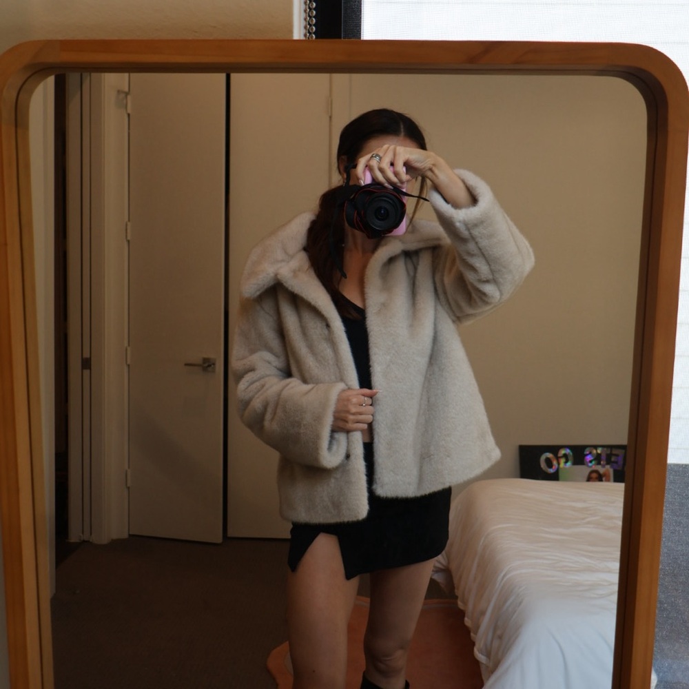 Abercrombie & Fitch Soft Cream Teddy Jacket